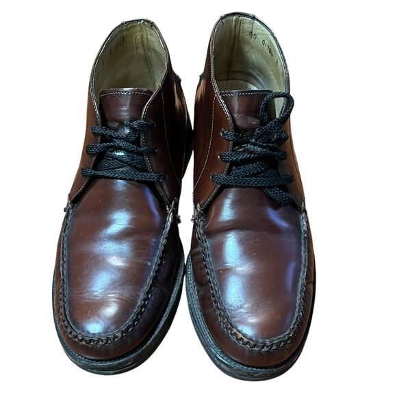 Cole Haan Boots Mens Size 8 E Brown Leather City Chukka Vibram Sole Casual